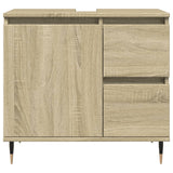 3 Piece Bathroom Furniture Set Sonoma Oak Engineered Wood 3307676