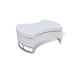 ZNTS Coffee Table Shape-adjustable High Gloss White 240424