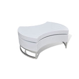 ZNTS Coffee Table Shape-adjustable High Gloss White 240424