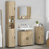 Bathroom Furniture Set 4 pcs Sonoma Oak Engineered wood & Metal 3392975