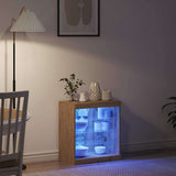 LED Sideboard Artisan Oak 60.5 x 37 x 67 cm Engineered Wood 863043