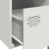 ZNTS Bedside Cabinets 2 pcs White 35x39x43.5 cm Steel 851255