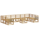 Outdoor Sofa Set 11 pcs White Solid Acacia Wood 3388333