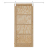 Sliding Door ORKDAL Brown 86 x 198.5 cm Solid Pine Wood 3333706