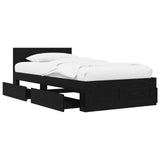 Bed Frame with Headboard Black Oak 80 x 200 cm Engineered Wood 3429683