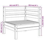 Garden Corner Sofas 2 pcs Grey Solid Pinewood 806584