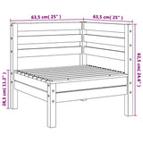 Garden Corner Sofas 2 pcs Grey Solid Pinewood 806584