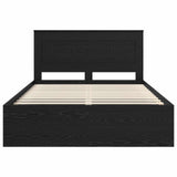 Bed Frame with Headboard Black 160 x 200 cm Solid Pine Wood 3410065