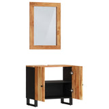 2 Piece Bathroom Furniture Set Solid Wood Acacia 3200634