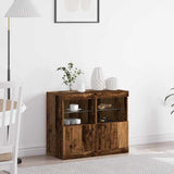 LED Sideboard Brown 81 x 37 x 66.5 cm Engineered Wood 863030