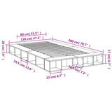 Bed Frame without Mattress Sonoma Oak 120x200 cm 3280484