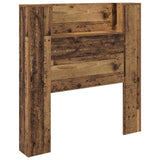 Storage Headboard with LED Old Wood Engineered Wood 3418651
