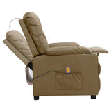 Massage Chair Cappuccino Faux Leather 339131