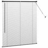 Venetian Blinds Height Adjustable Black 130 x 120 cm Aluminium 42006126