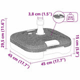 Parasol Base Black 45 x 45 x 29.5 cm High-density polyethylene 42006928