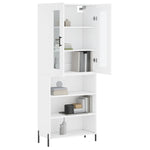 Highboard White 69.5x34x180 cm Engineered Wood 3198729