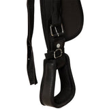 Western Saddle. Headstall&Breast Collar Real Leather 17" Black 91354