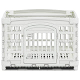 4 Panel Dog Playpen 122 x 106.5 x 82 cm Plastic White Foldable 42027215