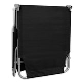 Sun Lounger Black Powder-coated steel 189 cm long Foldable 41478