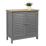 ZNTS 2 Hundred Page Doors MDF Spray Paint Bathroom Cabinet Gray 76520309