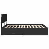 Bed Frame with Headboard Black 160 x 200 cm Engineered Wood 3408239