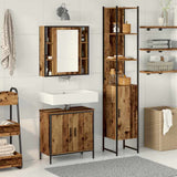Bathroom Vanity Units with Shelf 3 pcs Brown Engineered wood 3332554