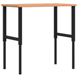 Workbench 100x60x cm Solid Wood Beech Rectangular 3309684