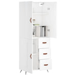 Highboard White 69.5x34x180 cm Engineered Wood 3195987
