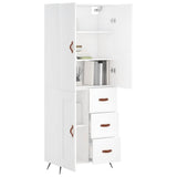 Highboard White 69.5x34x180 cm Engineered Wood 3195987