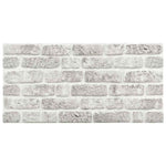 3D Wall Panels with Light Grey Brick Design 10 pcs EPS 147199