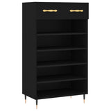 Shoe Cabinet Black 60x35x105 cm Engineered Wood 829589