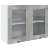 Hanging Glass Cabinet Lyon Concrete Grey 80x31x60 cm 856118