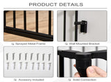 5 Panels Pet Playpen Metal Fence w/ Walk Through Door - Black T3398P347590