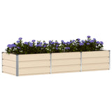 Planter Ivory 240 x 80 x 45 cm Steel 42018090