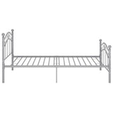 Bed Frame without Mattress Grey Metal 100x200 cm 324993