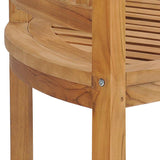 Garden Bench Natural Teak Solid Teak Wood Large Durable 310494
