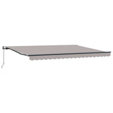 Retractable Awning Light Grey 450 x 350 cm 3331149