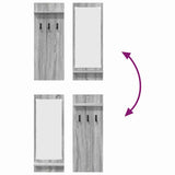 Wall-Mounted Coat Rack with Shelf Grey Sonoma 70 x 10 x 90 cm 874528