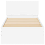 Bed Frame without Mattress with LED Lights White 90x200 cm 838806