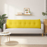 Back Pillow Light Yellow 180 x 24 x 50 cm Fabric 42014566