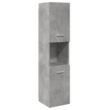 3 Piece Bathroom Furniture Set Concrete Grey Engineered Wood 3324868