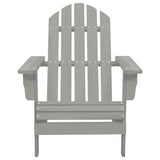 Garden Chair Grey Solid Fir Wood Large Detachable Garden Chair 315930