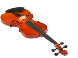 GV100 4/4 Acoustic Violin Case Bow Rosin Strings Tuner Shoulder Rest Natural 11662510