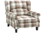 160&deg Reclining Armchair, with Footrest - Brown T3398P343455