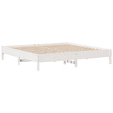 Bed Frame without Mattress White 180x200 cm Super King Solid Wood Pine 3306880