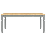 ZNTS Dining Table Corona Grey 180x90x75 cm Solid Wood Pine 4005721