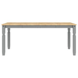 ZNTS Dining Table Corona Grey 180x90x75 cm Solid Wood Pine 4005721