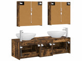Bathroom Furniture Set 5 pcs Smoked Oak 3406971