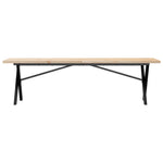 ZNTS Coffee Table X-Frame 160x40x45.5 cm Solid Wood Pine and Steel 3282756