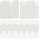 Lawn Edging 10 pcs 103 x 15 cm Steel White 8008648